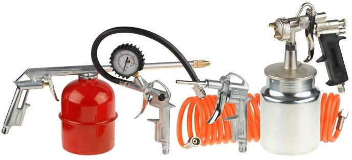 Набор пневмоинструментов Stayer 06487-H5 компл.:5 предметов красный/оранжевый