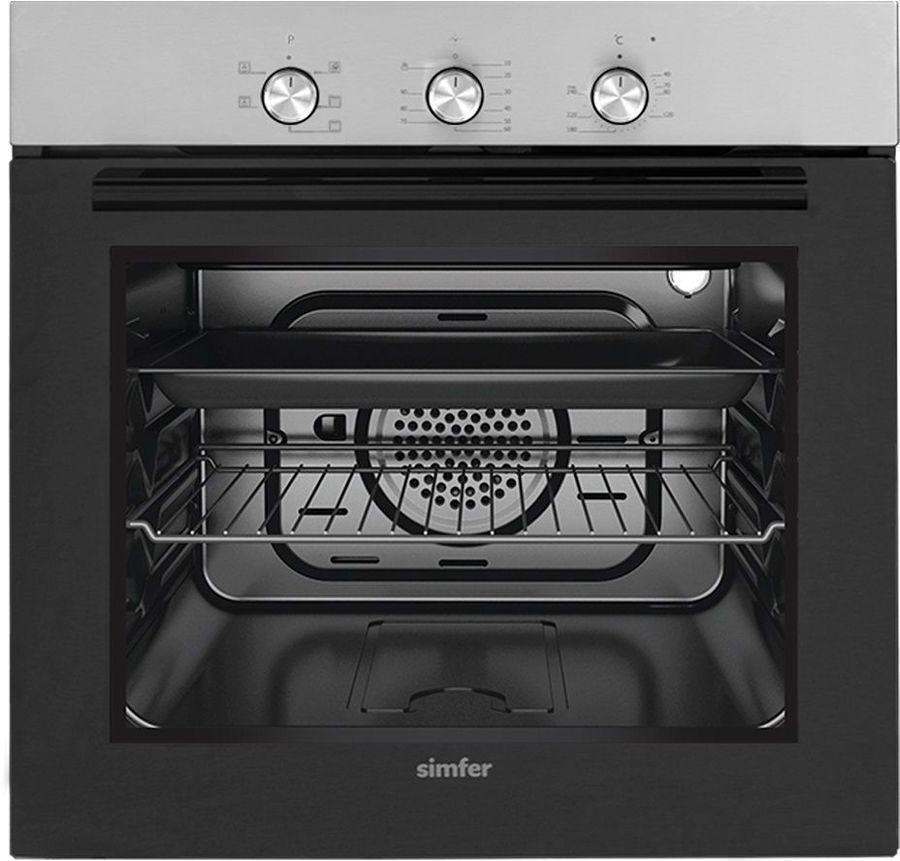 Духовой шкаф Электрический Simfer B6EM 16011 нержавеющая сталь/черный