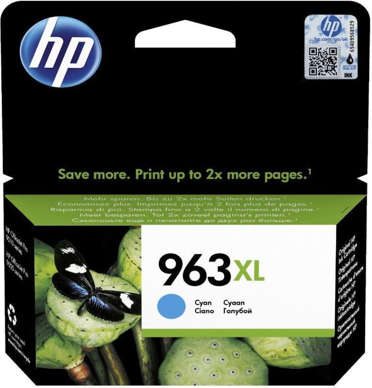 Картридж струйный HP 963XL 3JA27AE голубой (1600стр.) для HP OfficeJet Pro 901x/902x HP