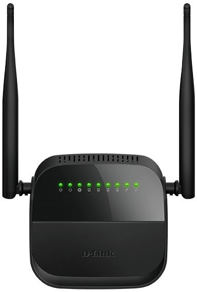 Роутер беспроводной D-Link DSL-2750U (DSL-2750U/R1A) ADSL черный