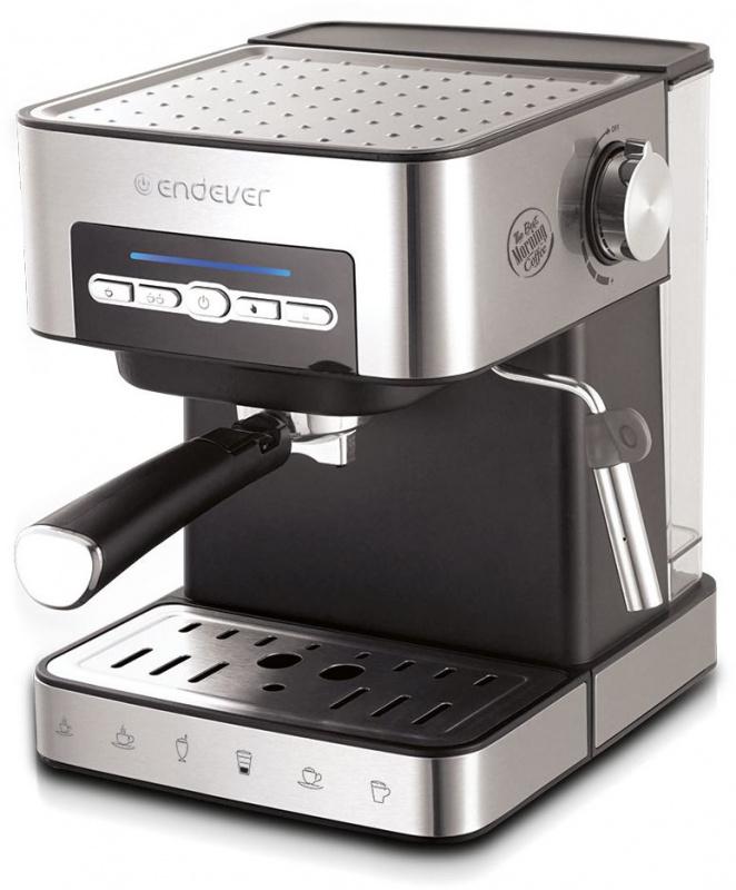 Кофеварка рожковая Endever Costa-1065 850Вт серебристый/черный