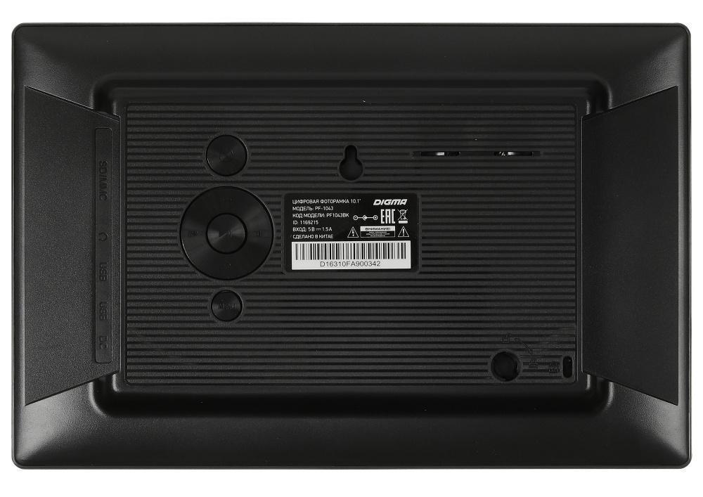 Фоторамка Digma 10.1" PF-1043 IPS 1280x800 черный пластик ПДУ Видео