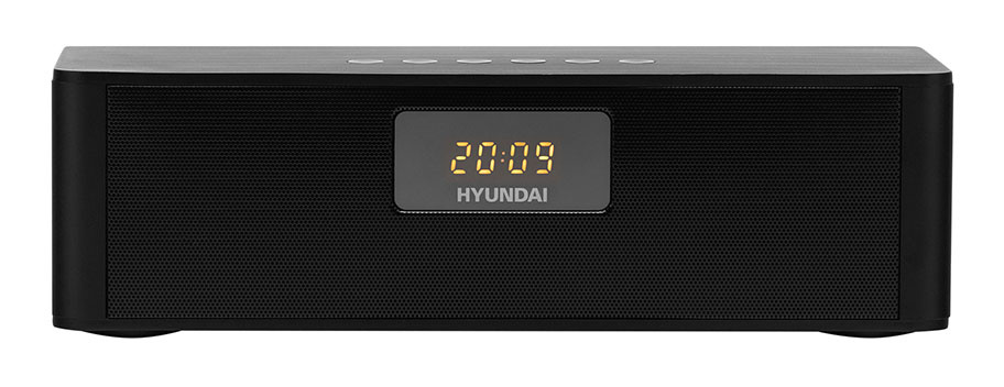 Радиобудильник Hyundai H-RCL340 черный LCD подсв:красная часы:цифровые FM