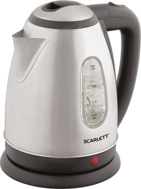Чайник электрический Scarlett SC-EK21S88 1.8л. 2200Вт черный/серебристый (корпус: нержавеющая сталь)