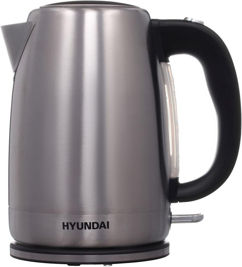 Чайник электрический Hyundai HYK-S2030 1.7л. 2200Вт серебристый матовый/черный корпус: металл/пластик