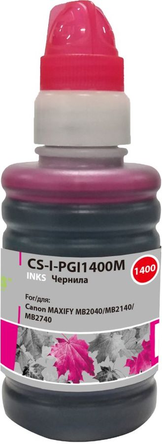 Чернила Cactus CS-I-PGI1400M пурпурный пигментный 100мл для Canon MAXIFY MB2040/MB2140/MB2740