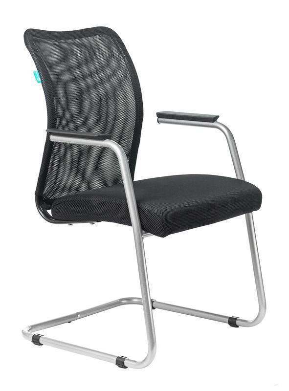 Кресло Бюрократ CH-599AV черный TW-01 сиденье черный TW-11 сетка/ткань полозья металл серебристый