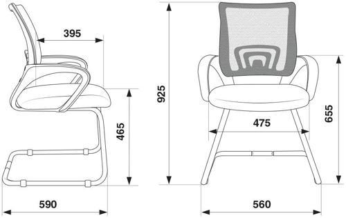 Кресло Бюрократ CH-695N-AV черный TW-01 сиденье черный TW-11 сетка/ткань полозья металл черный