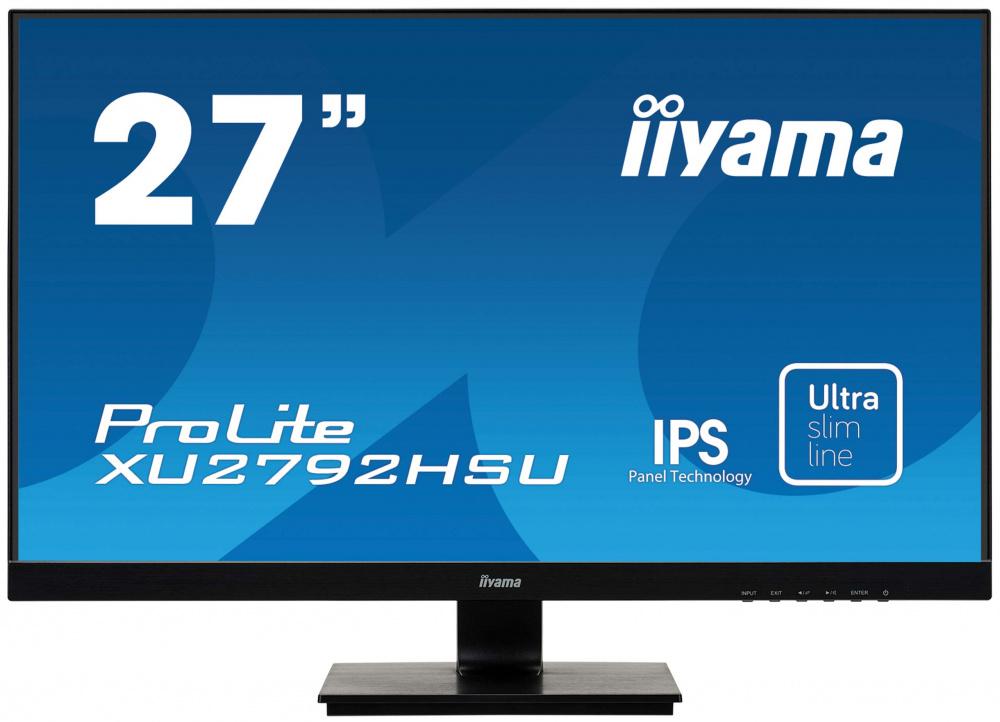 Монитор Iiyama 27" ProLite XU2792HSU-B1 черный IPS LED 4ms 16:9 HDMI M/M матовая 1000:1 250cd 178гр/178гр 1920x1080 D-Sub DisplayPort FHD USB 5.1кг