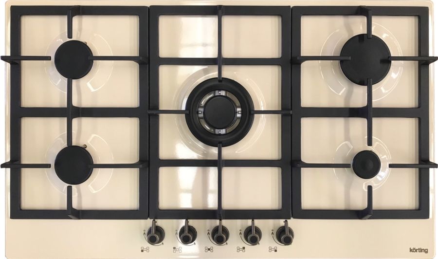 Газовая варочная поверхность Korting HG 965 CTRB слоновая кость