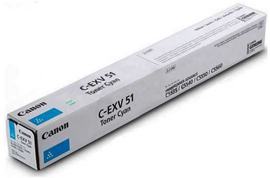 Тонер Canon C-EXV 51L 0485C002 голубой туба для копира