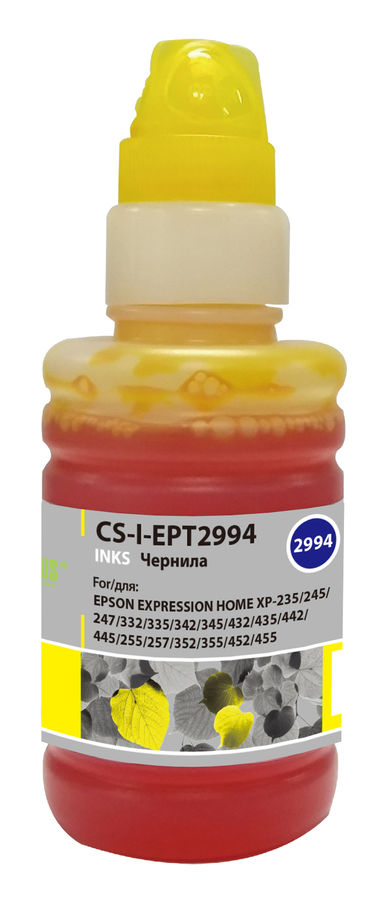 Чернила Cactus CS-I-EPT2994 желтый 100мл для Epson Expresion Home XP-235/332/335/432/435