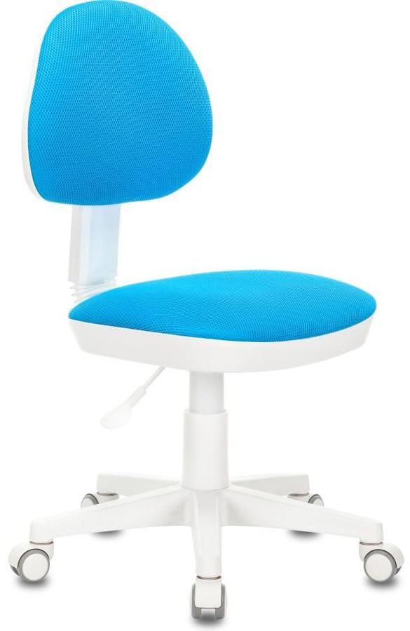 Кресло детское Бюрократ KD-3 голубой TW-55 крестов. пластик белый