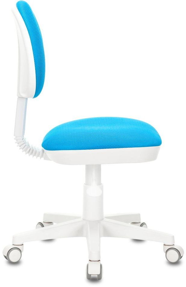 Кресло детское Бюрократ KD-3 голубой TW-55 крестов. пластик белый