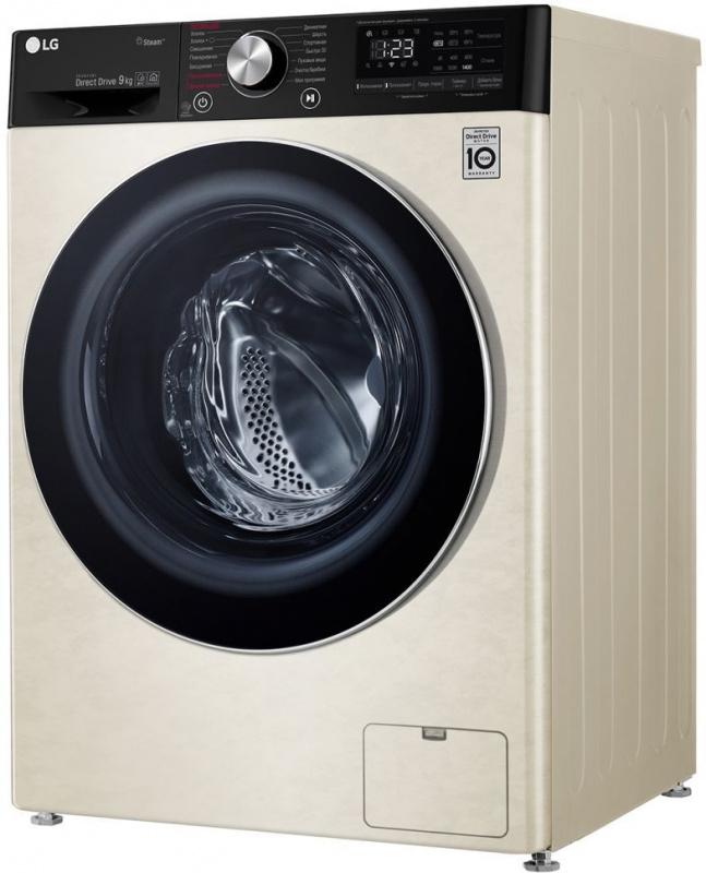 Стиральная машина LG F4V5VS9B класс: A загр.фронтальная макс.:9кг бежевый инвертор