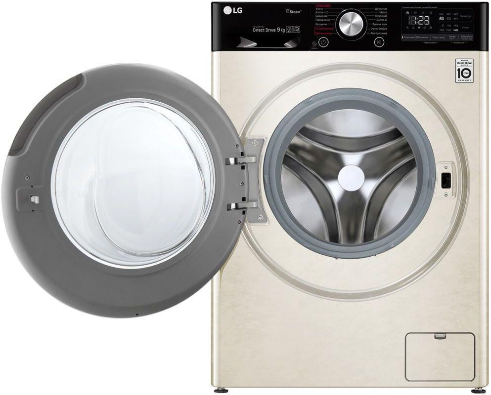 Стиральная машина LG F4V5VS9B класс: A загр.фронтальная макс.:9кг бежевый инвертор