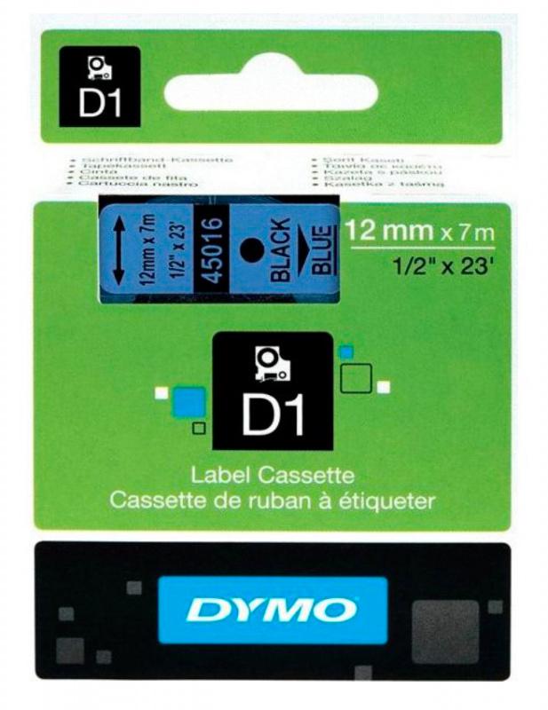 Картридж ленточный Dymo D1 S0720560 голубой/черный для Dymo