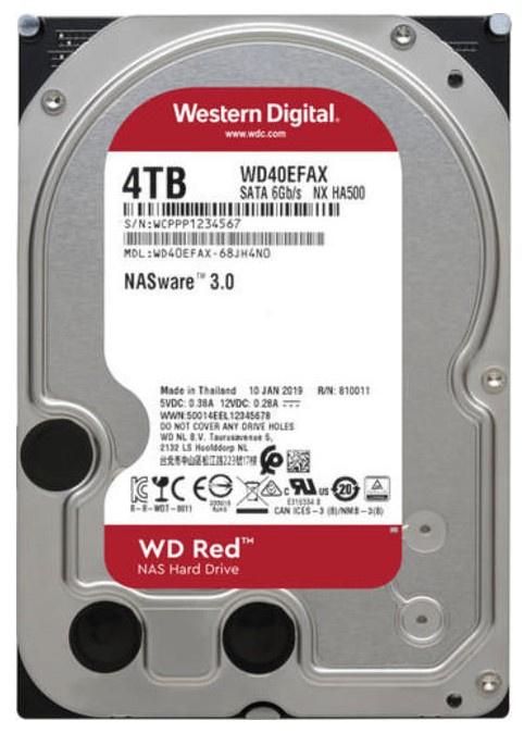 Жесткий диск WD Original SATA-III 4Tb WD40EFAX Red (5400rpm) 256Mb 3.5"
