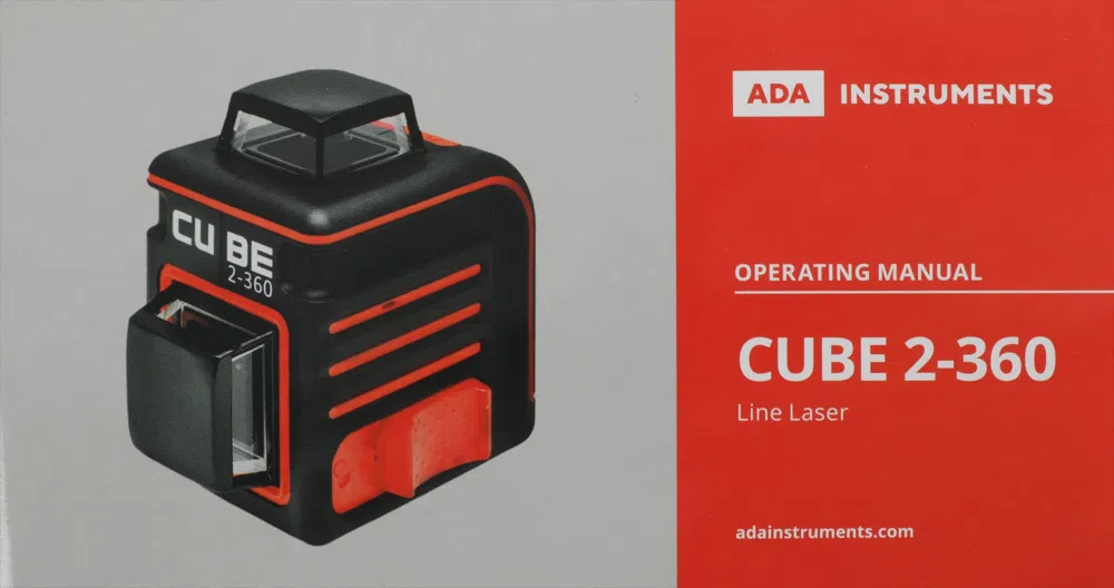 Уровень лазер. Ada Cube 2-360 Professional Edition 2кл.лаз. 635нм цв.луч. красный 2луч. (А00449)