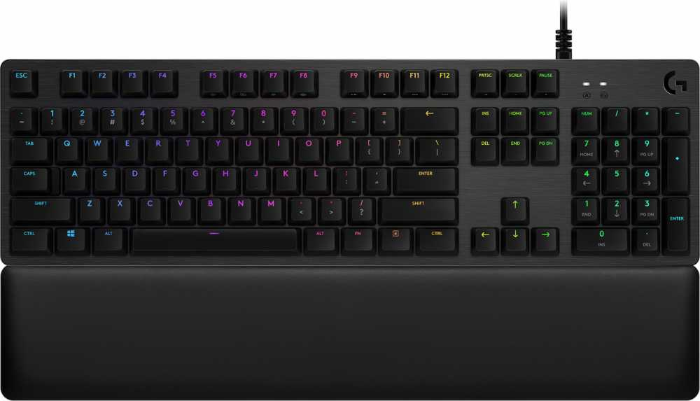 Клавиатура Logitech G513 Tactile (GX Brown switches) механическая черный USB Multimedia for gamer LED (подставка для запястий) (920-009329)