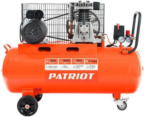 Компрессор поршневой Patriot PTR 100-440I масляный 440л/мин 100л 2200Вт оранжевый