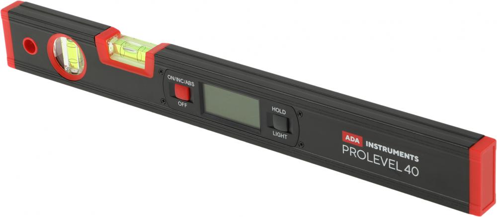 Уровень Ada ProLevel 40 цифровой 2глаз. магнит. черный/красный (А00381)