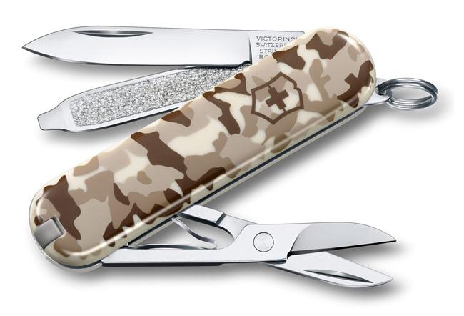 Нож перочинный Victorinox Classic (0.6223.941U) 58мм 7функц. камуфляж пустыни без упаковки