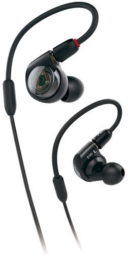 Наушники вкладыши Audio-Technica ATH-E40 1.6м черный проводные в ушной раковине (80000797)