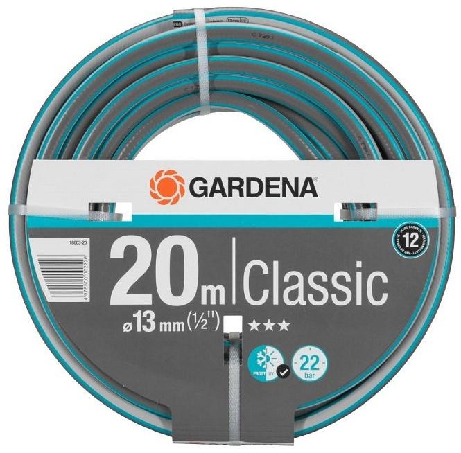 Шланг Gardena Classic 1/2" 20м поливочный армированный серый/зеленый (18003-20.000.00)