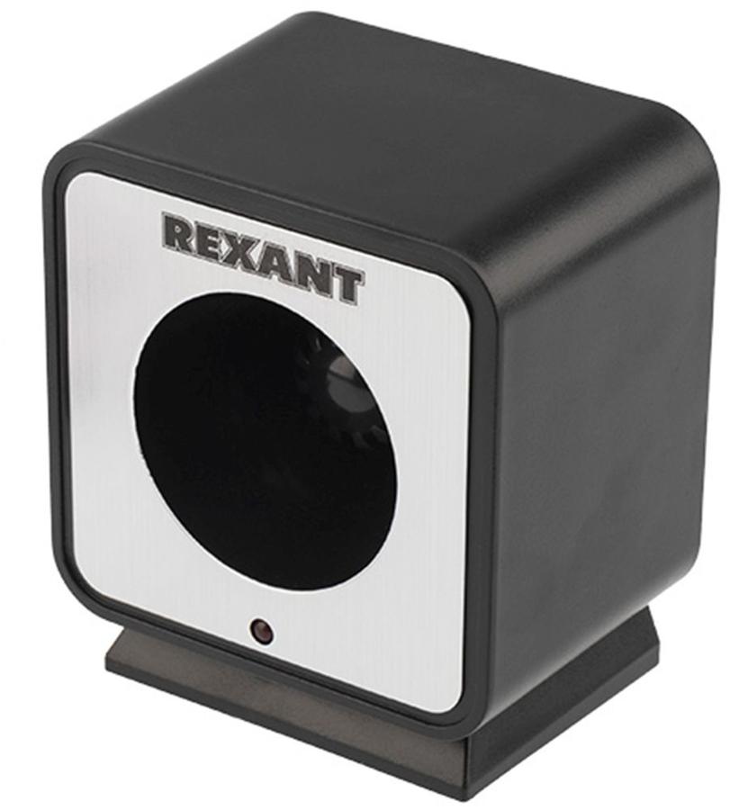 Отпугиватель Rexant 71-0009 ультразвуковой стационарный 7Вт 30-70 кГц р.д.:60м черный/серебристый