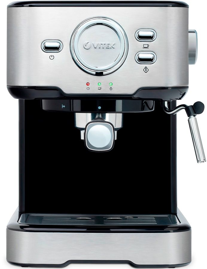 Кофеварка рожковая Vitek VT-1520 850Вт серебристый/черный