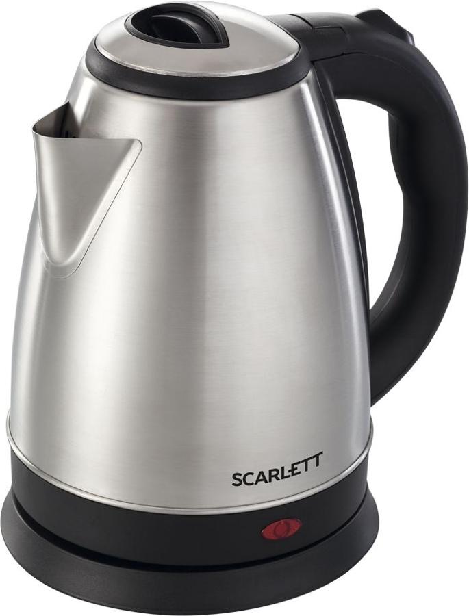 Чайник электрический Scarlett SC-EK21S24 2л. 1800Вт нержавеющая сталь/черный (корпус: нержавеющая сталь)