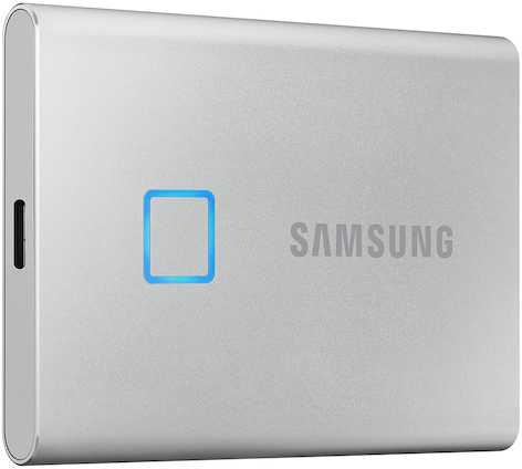 Накопитель SSD Samsung USB-C 1Tb MU-PC1T0S/WW T7 Touch 1.8" серый