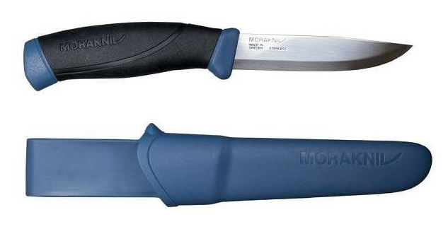 Нож Morakniv Companion (13164) стальной лезв.104мм черный/синий