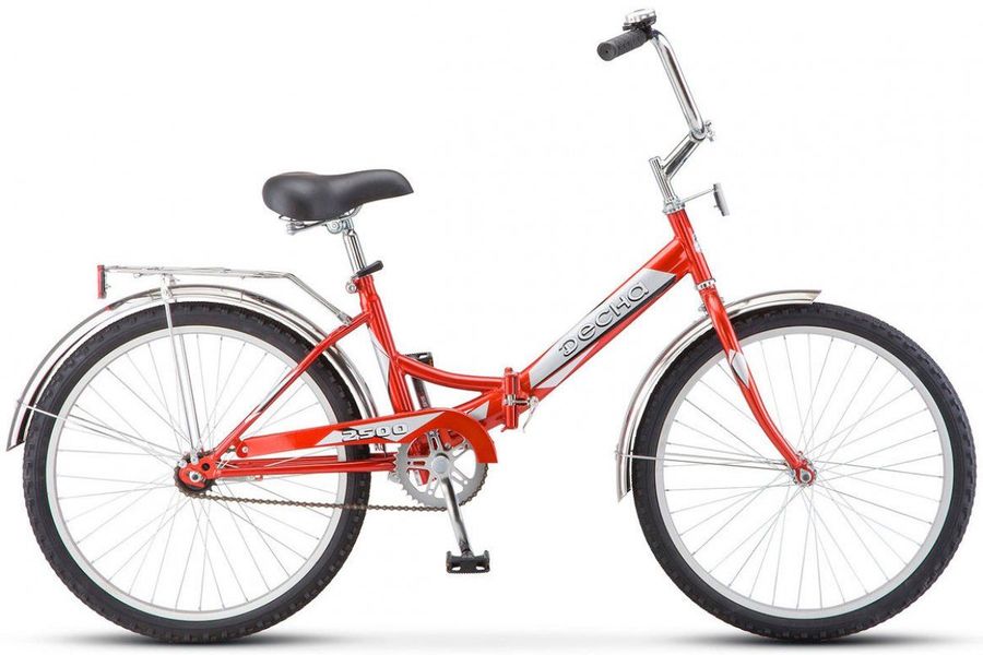 Велосипед Десна 2500 городской складной рам.:14" кол.:24" красный 16.9кг (LU077731)