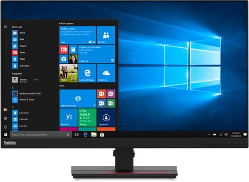 Монитор Lenovo 27" ThinkVision T27q-20 черный IPS LED 4ms 16:9 HDMI полуматовая HAS Pivot 1000:1 350cd 178гр/178гр 2560x1440 DisplayPort Ultra HD 2K (1440p) USB 7.44кг