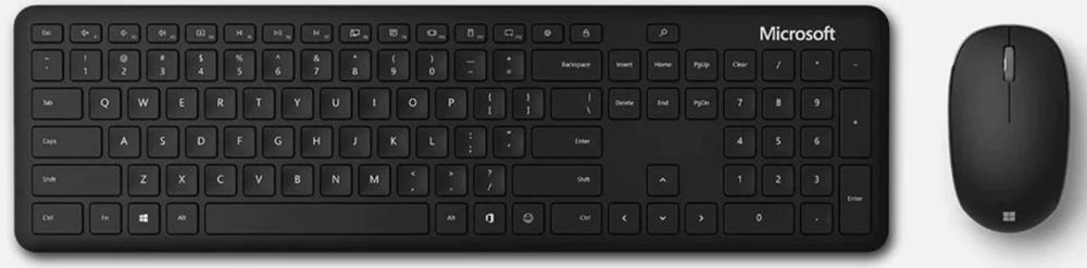 Клавиатура + мышь Microsoft Bluetooth Desktop клав:черный мышь:черный беспроводная BT slim (QHG-00011)