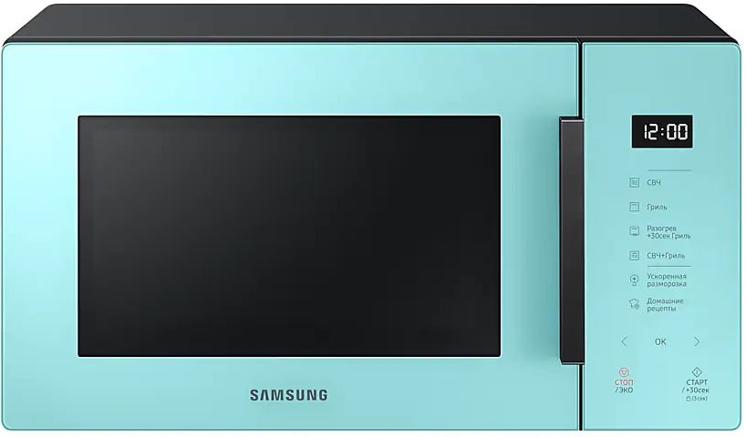 Микроволновая Печь Samsung MG23T5018AN/BW 23л. 800Вт мятный/черный