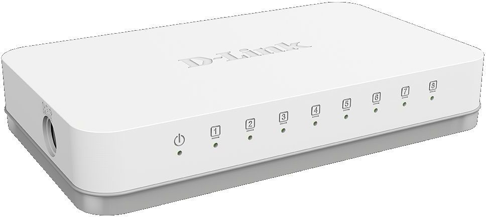 Коммутатор D-Link DGS-1008A/E1A 8G неуправляемый