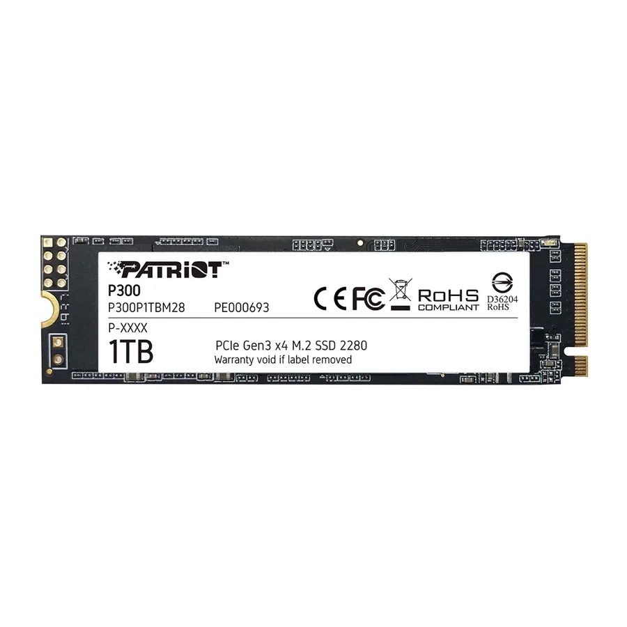 Накопитель SSD Patriot PCIe 3.0 x4 1TB P300P1TBM28 P300 M.2 2280 2100/1650