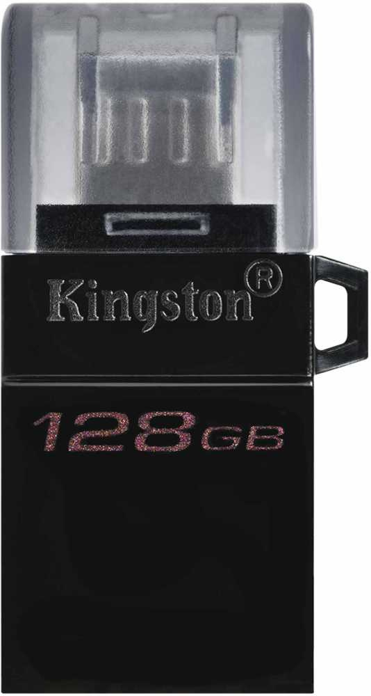 Флеш Диск Kingston 128Gb DataTraveler microDuo 3 G2 DTDUO3G2/128GB USB3.0 черный