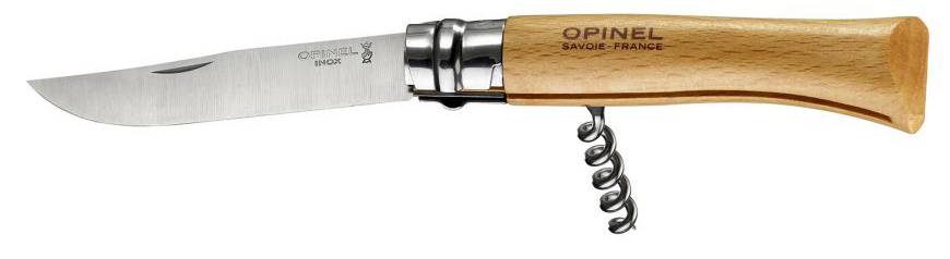 Нож перочинный Opinel Tradition №10 10VRI со штопором (001410) 230мм дерево