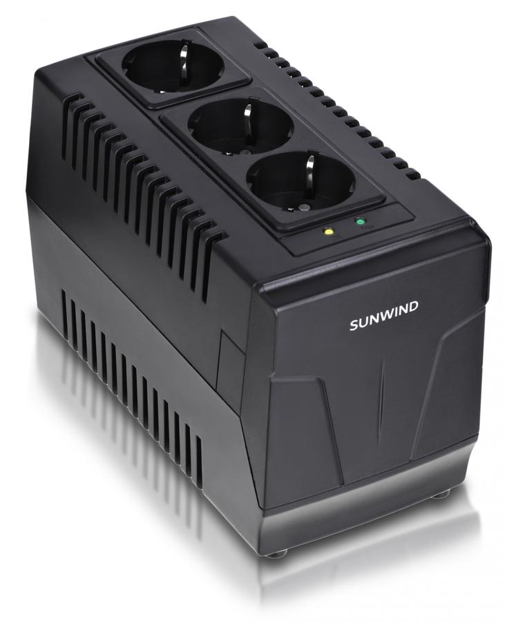 Стабилизатор напряжения SunWind AVR-600 300Вт 600ВА черный