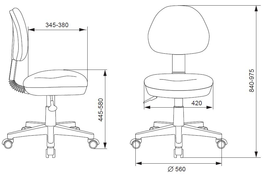 Кресло детское Бюрократ KD-3 оранжевый TW-96-1 крестов. пластик белый
