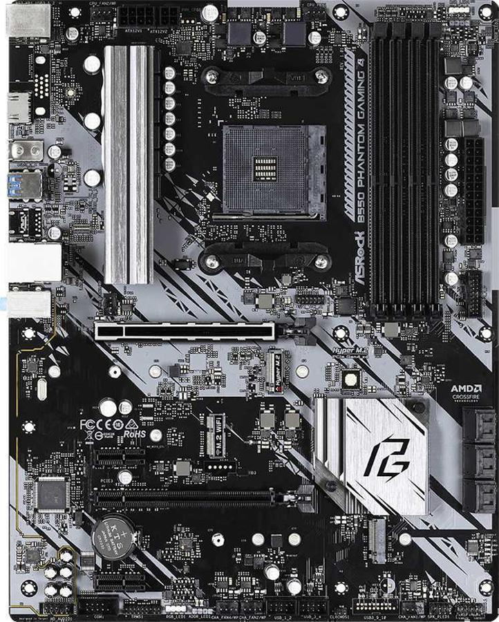 Материнская плата Asrock B550 PHANTOM GAMING 4 Soc-AM4 AMD B550 4xDDR4 ATX AC`97 8ch(7.1) GbLAN RAID+HDMI