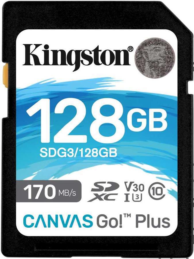 Флеш карта SDXC 128Gb Class10 Kingston SDG3/128GB Canvas Go! Plus w/o adapter