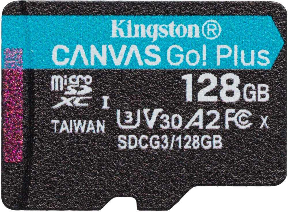Флеш карта microSDXC 128Gb Class10 Kingston SDCG3/128GBSP Canvas Go! Plus w/o adapter