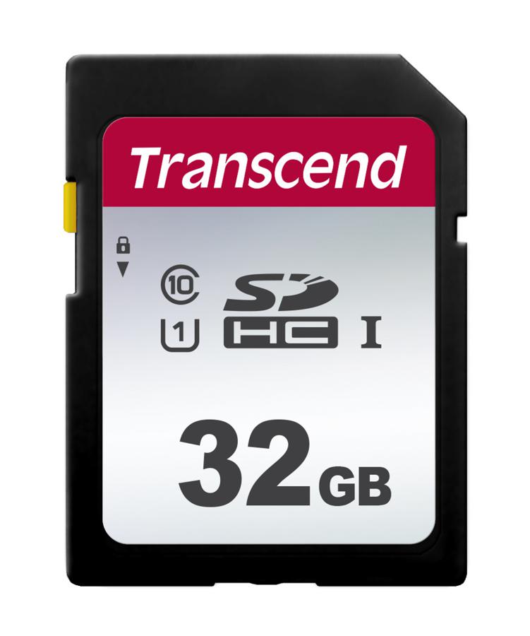Флеш карта SDHC 32Gb Class10 Transcend TS32GSDC300S w/o adapter