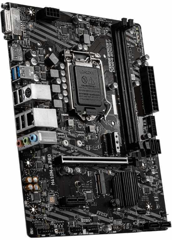 Материнская плата MSI H410M-A PRO Soc-1200 Intel H410 2xDDR4 mATX AC`97 8ch(7.1) GbLAN+DVI+HDMI