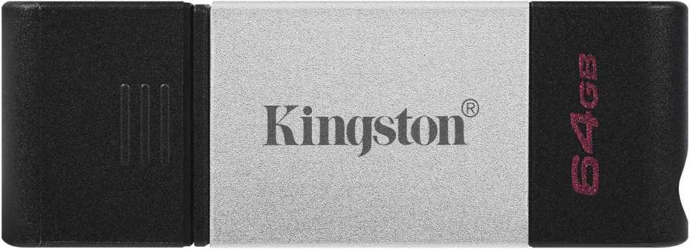 Флеш Диск Kingston 64Gb DataTraveler 80 Type-C DT80/64GB USB3.0 черный